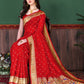 Trendy Saree Silk Red Patch Border Saree