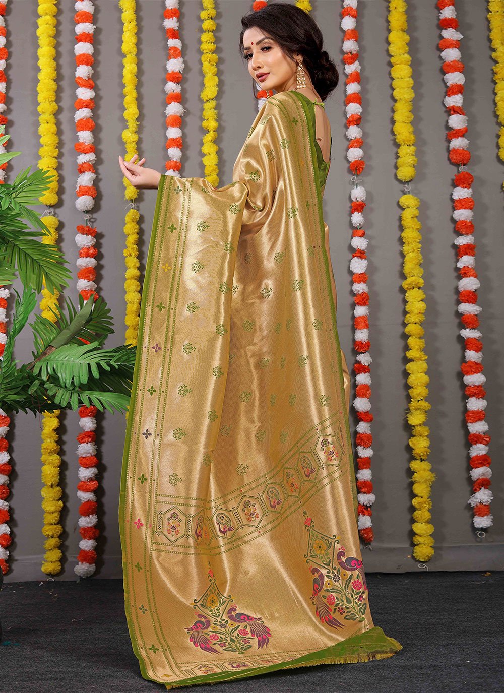 Classic Banarasi Silk Green Weaving Saree