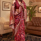 Contemporary Handloom Silk Maroon Weaving Saree