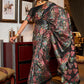 Contemporary Handloom Silk Black Weaving Saree