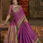 Classic Silk Purple Weaving Saree