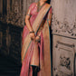 Classic Silk Tissue Pink Weaving Saree