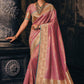 Classic Silk Tissue Pink Weaving Saree
