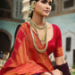 Classic Satin Silk Wine Weaving Saree