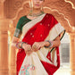 Trendy Saree Satin Silk Red Weaving Saree