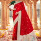 Trendy Saree Satin Silk Red Weaving Saree