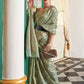 Designer Cotton Silk Sea Green Weaving Saree