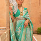 Classic Patola Silk Sea Green Weaving Saree