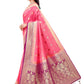 Classic Silk Pink Weaving Saree