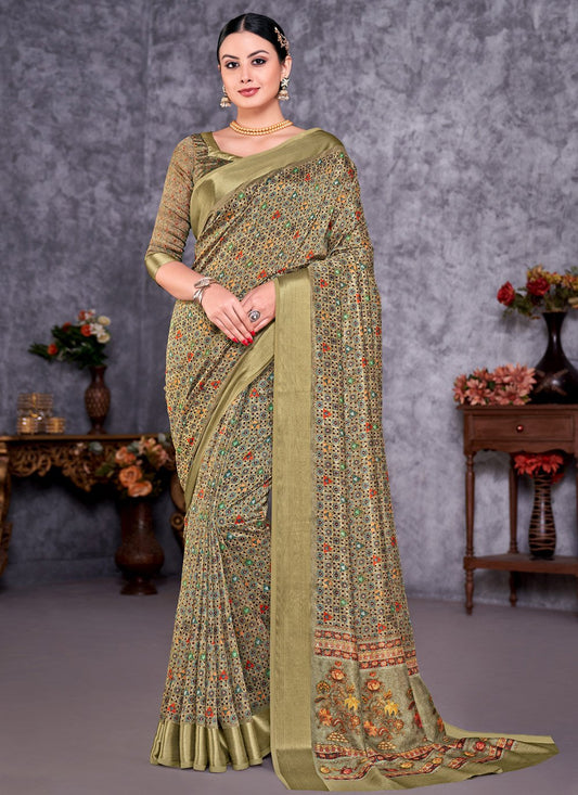 Contemporary Silk Multi Colour Weaving Saree