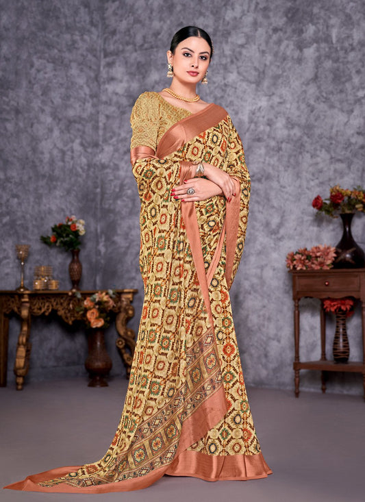 Contemporary Silk Multi Colour Weaving Saree