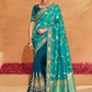 Contemporary Silk Multi Colour Patch Border Saree