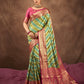 Traditional Saree Silk Firozi Teal Weaving Saree