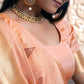 Classic Silk Peach Weaving Saree