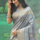 Classic Silk Grey Weaving Saree