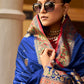 Classic Silk Blue Weaving Saree