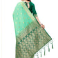 Silk Saree Silk Sea Green Weaving Saree