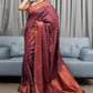 Traditional Saree Silk Purple Jacquard Work Saree