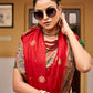 Traditional Saree Silk Red Weaving Saree
