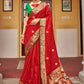 Traditional Saree Silk Red Weaving Saree