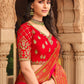 Traditional Saree Silk Red Weaving Saree