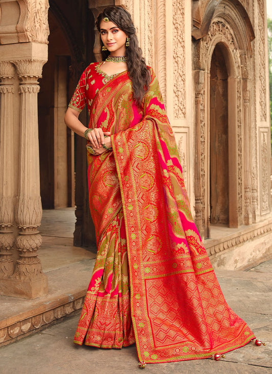 Traditional Saree Silk Red Weaving Saree