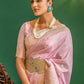 Trendy Saree Silk Pink Weaving Saree