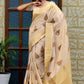 Trendy Saree Silk Cream Weaving Saree