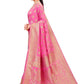 Trendy Saree Silk Pink Weaving Saree