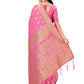 Trendy Saree Silk Pink Weaving Saree