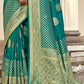 Traditional Saree Banarasi Silk Green Weaving Saree