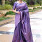 Trendy Saree Banarasi Silk Purple Weaving Saree
