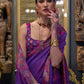 Classic Organza Violet Weaving Saree