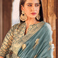 Trendy Saree Satin Silk Viscose Grey Weaving Saree