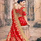 Classic Silk Red Embroidered Saree