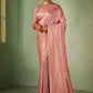 Trendy Saree Kanjivaram Silk Pink Weaving Saree