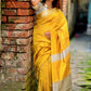 Classic Raw Silk Yellow Weaving Saree