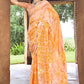 Trendy Saree Weight Less Yellow Floral Patch Saree
