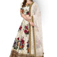 A Line Lehenga Art Silk White Digital Print Lehenga Choli