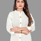Party Wear Kurti Cotton White Plain Kurtis
