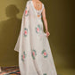 Classic Linen White Print Saree