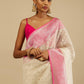 Classic Art Banarasi Silk White Woven Saree
