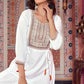 Party Wear Kurti Rayon White Embroidered Kurtis