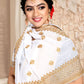 Trendy Saree Georgette White Embroidered Saree