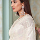 Contemporary Georgette White Sequins Saree