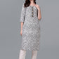 Casual Kurti Cotton White Weaving Kurtis