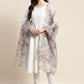 Salwar Suit Cotton White Floral Patch Salwar Kameez