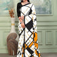 Designer Crepe Silk White Print Saree