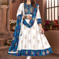 Designer Gown Rayon White Embroidered Gown