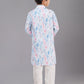 Kurta Pyjama Polyester White Digital Print Kids